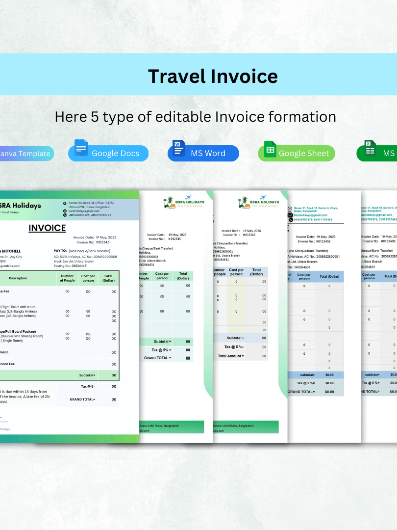 Travel Agent Business Documents Bundle product image (4)