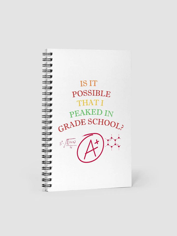 Is It Possible That I Peaked In Grade School? Spiral Notebook product image (1)