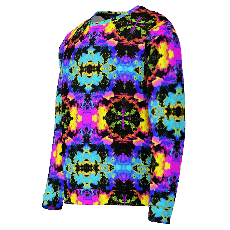 Abstract Neon Melting Daises Unisex Sweatshirt product image (7)