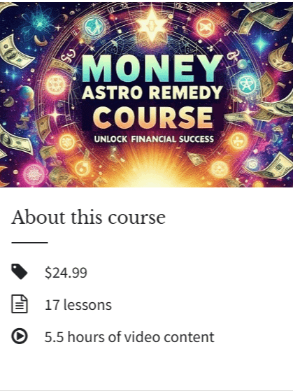 Mini Astro Money & Wealth Remedy Self Help Course product image (2)