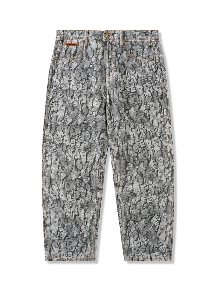 Bark Camo Denim Jeans, Black product image (1)