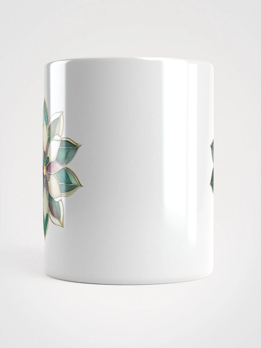 Stained Glass Water Lily White Glossy Mug product image (15)