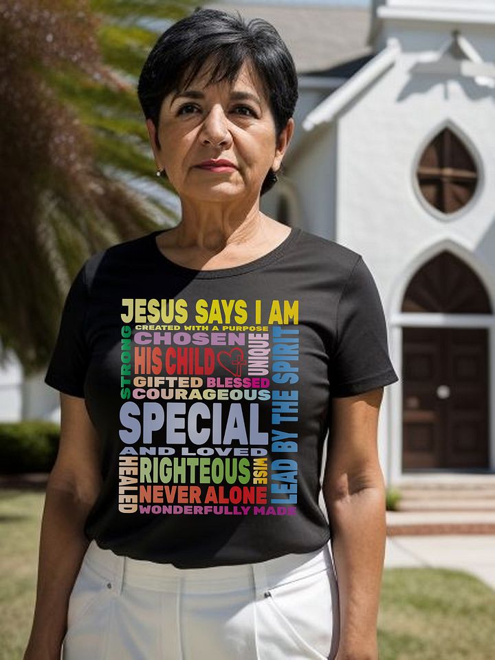 Jesus Says I Am Christian Faith Christ Holy Spiritual Lord T-Shirt product image (1)