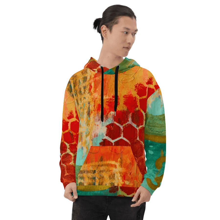original abstract painting on unisex sweatshirt, hoodie product image (8)