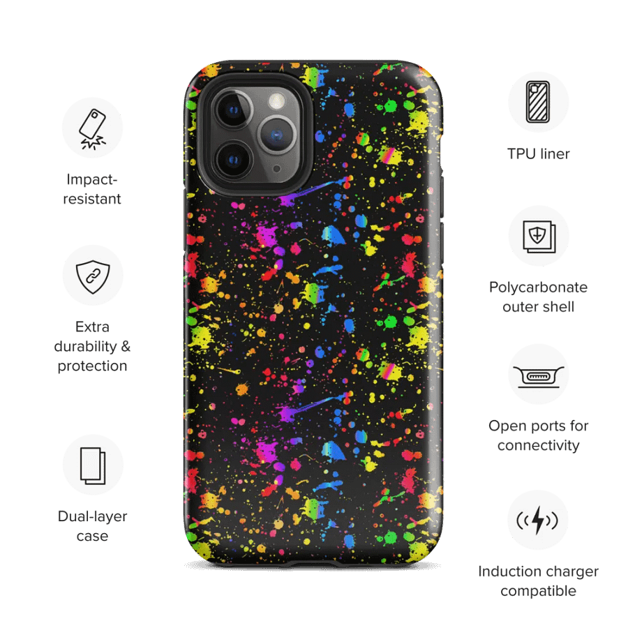 Neon Splatter Burst Tough Case for iPhone® product image (3)