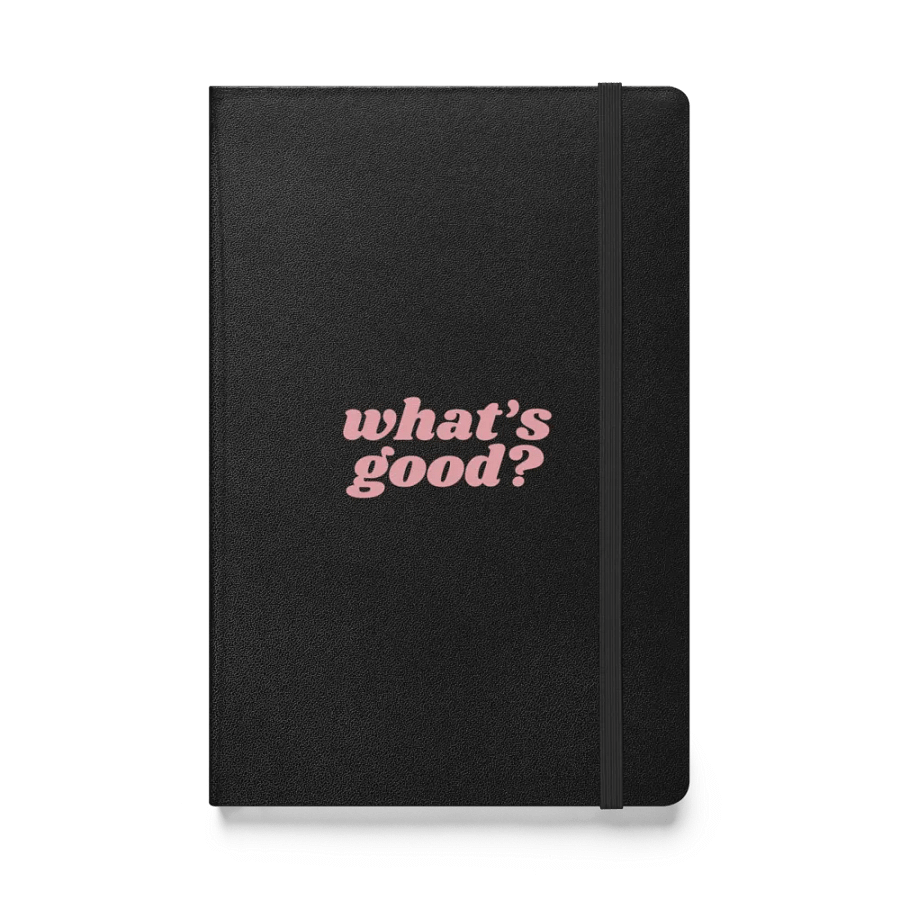 "What's Good?" Lined Notebook (Black/Pink) product image (1)