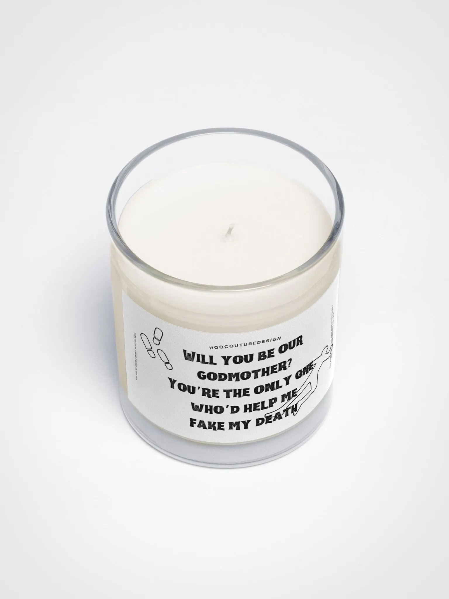 Funny gift for a godmother - Fake my death - Soy wax vegan candle product image (4)