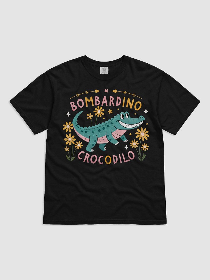A vibrant retro-style illustration depicting an alligator with friendly smile product image (10)