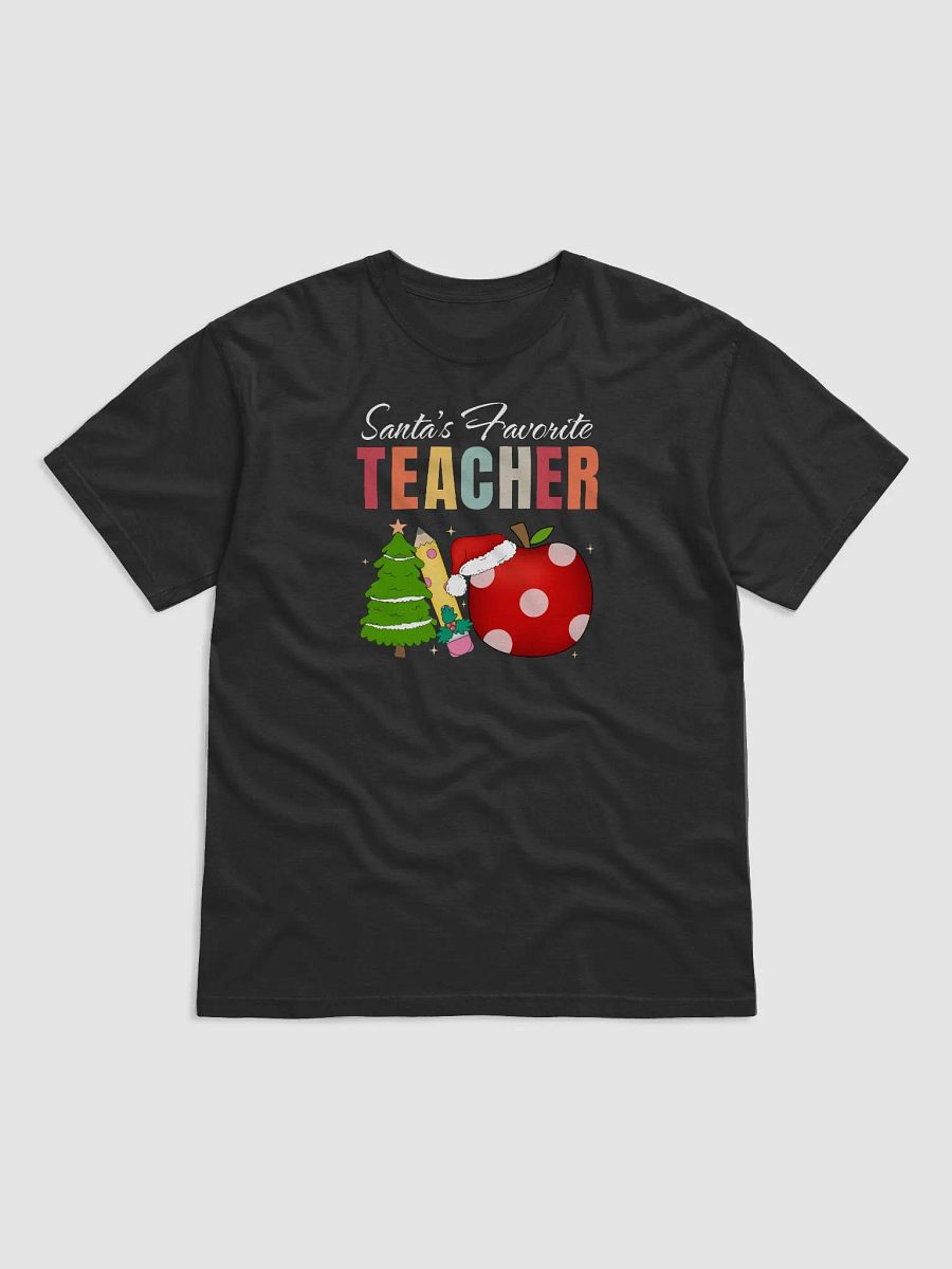 Santa's Favorite Teacher Colorful Retro T-Shirt product image (7)