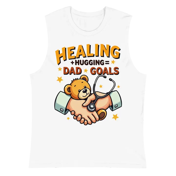 Healing + hugging = Dad Goals Muscle Tank product image (2)