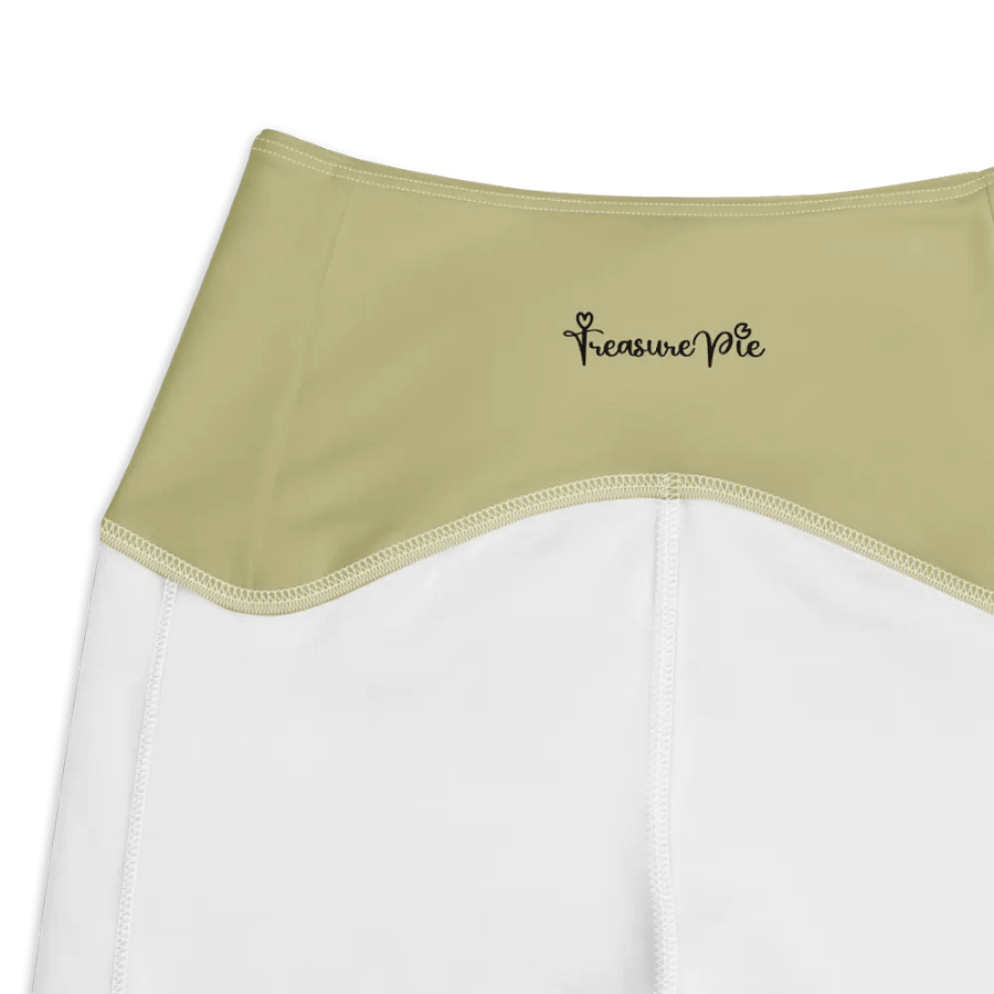 Plain Medium Yellow True Summer Women's High Waisted Premium Crossover Leggings with Pockets by Treasure Pie product image (4)