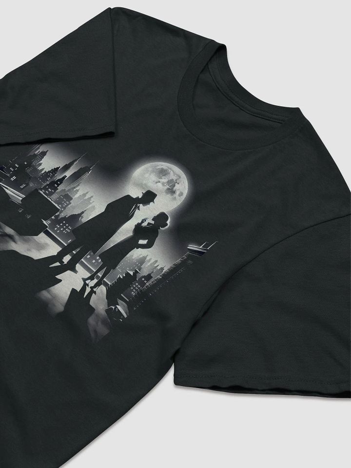 Moonlight Mischief: A Rooftop Rendezvous (Front Print Womens Tee) product image (2)