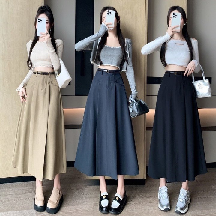 CHÂN VÁY XOÈ DÁNG DÀI PHONG CÁCH HÀN QUỐC BASIC M70 ( KHÔNG KÈM ĐAI ) - EVA SHOES product image (1)