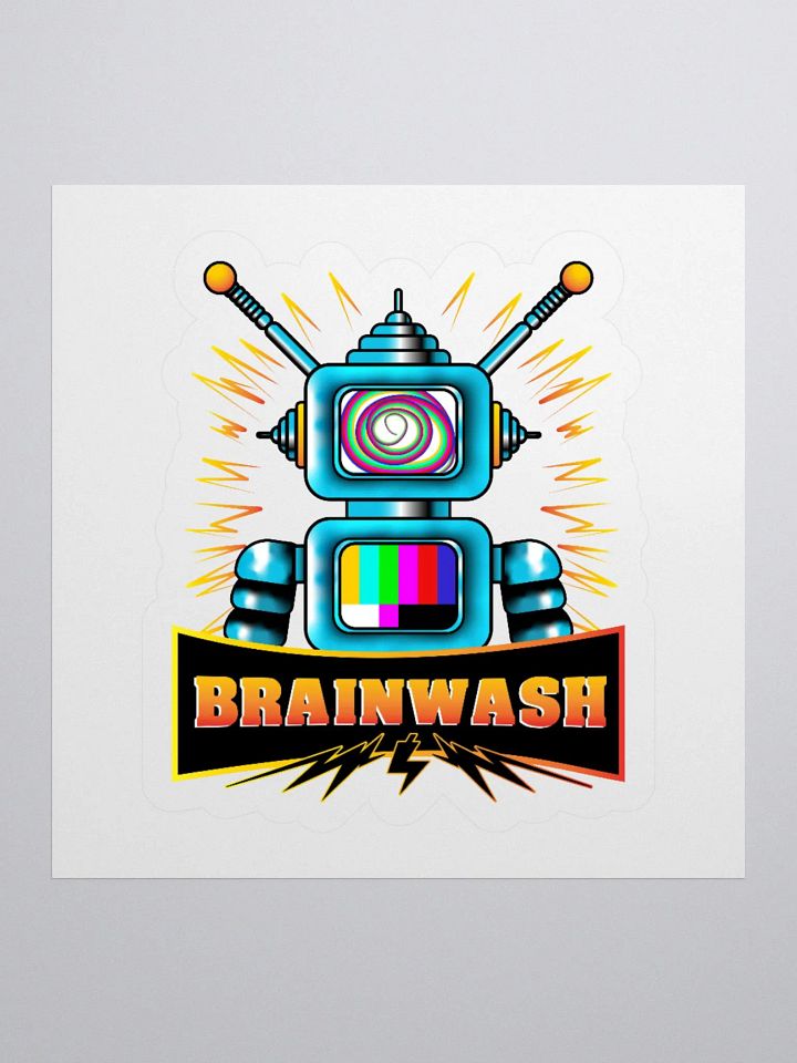 Retro Robot Brainwash Kiss Cut Stickers product image (3)