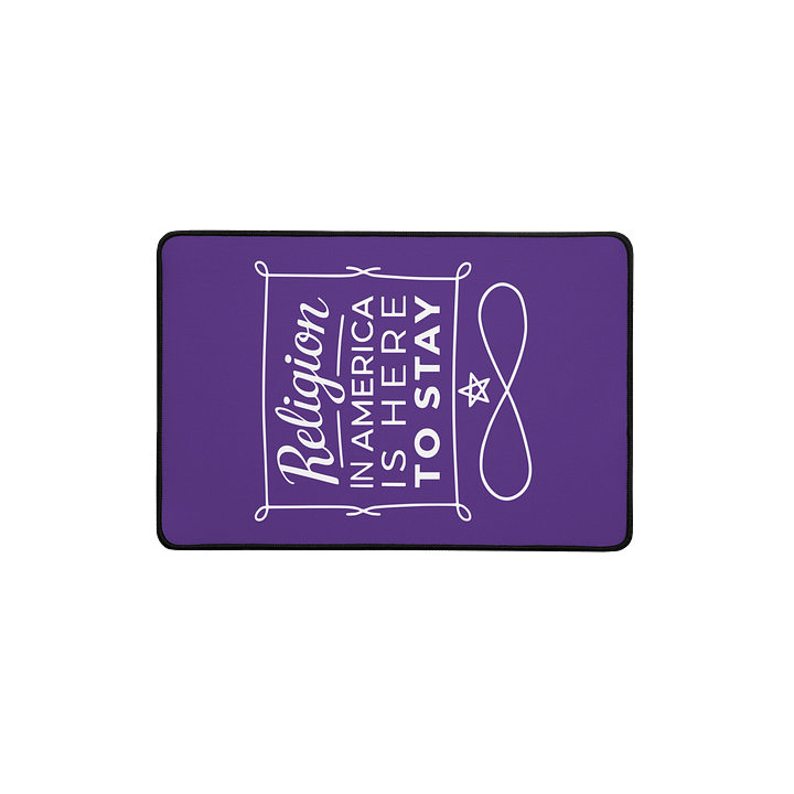 "Religion in America Is Here to Stay" Desk Mat - White on Indigo product image (1)