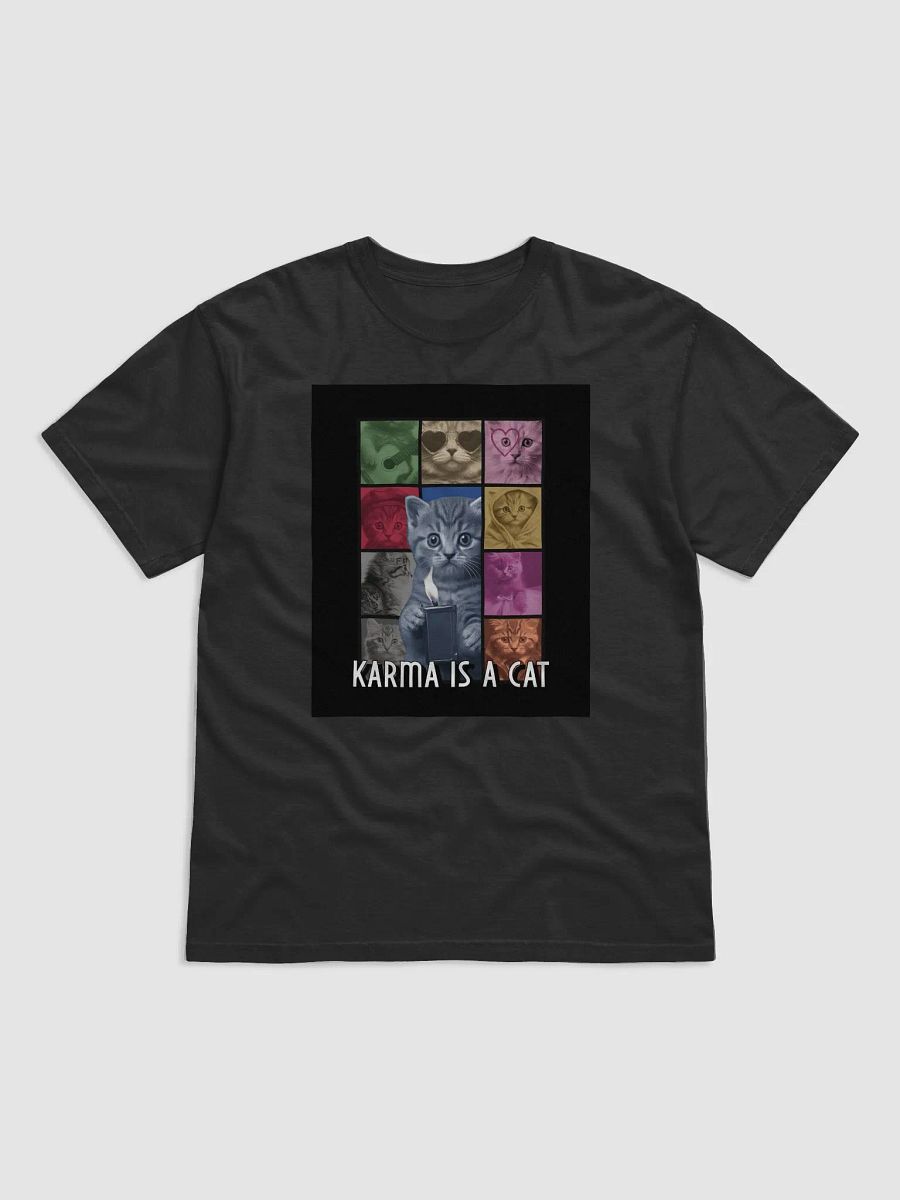 Karma is a Cat Graphic T-Shirt - Adorable Cat Poses with a Playful Twist product image (1)