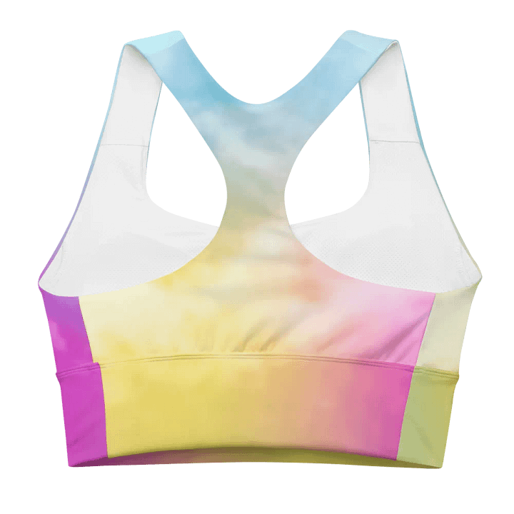 Blur cloud rainbow Design Longline Sports Bra - v3 product image (2)