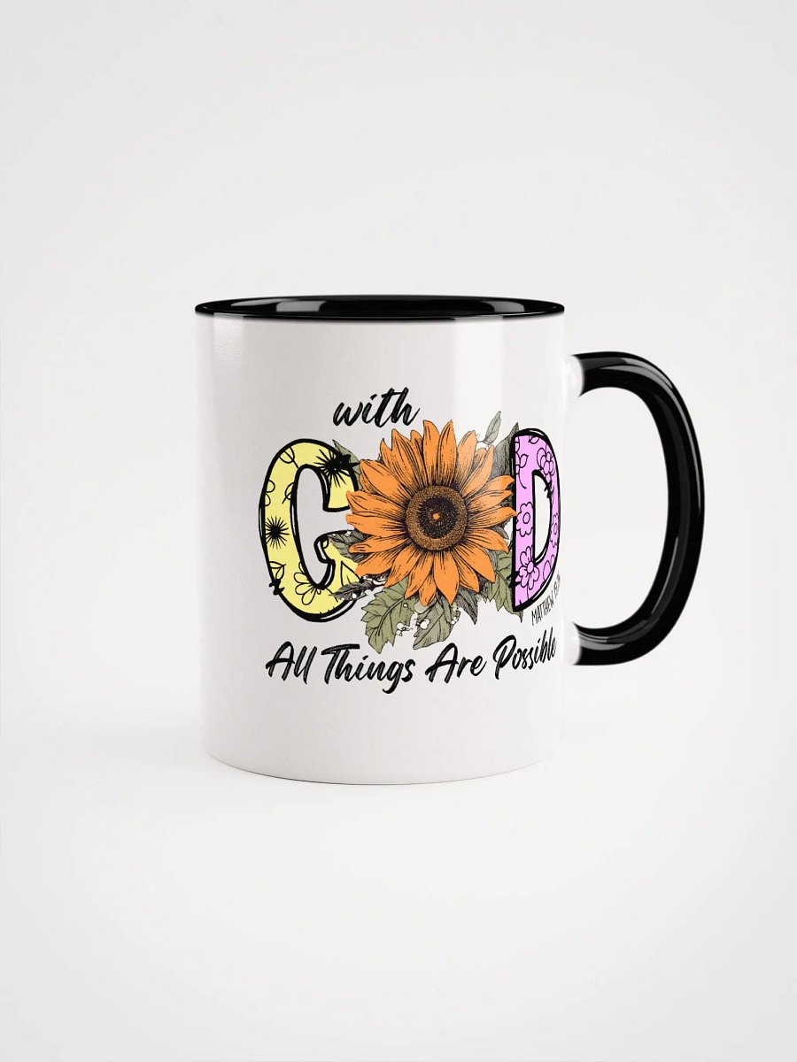 Sunflower Faith: 'With GOD' Coffee Mug product image (2)