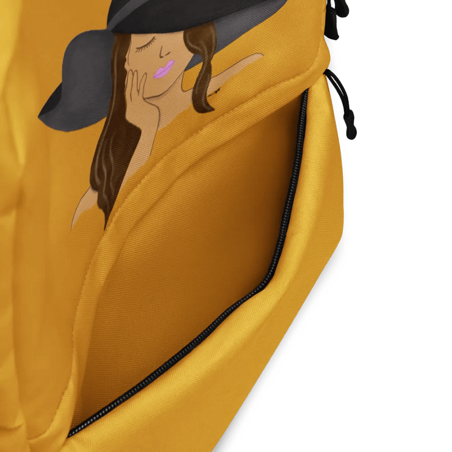 Girl with Hat Yellow-Brown Backpack product image (3)