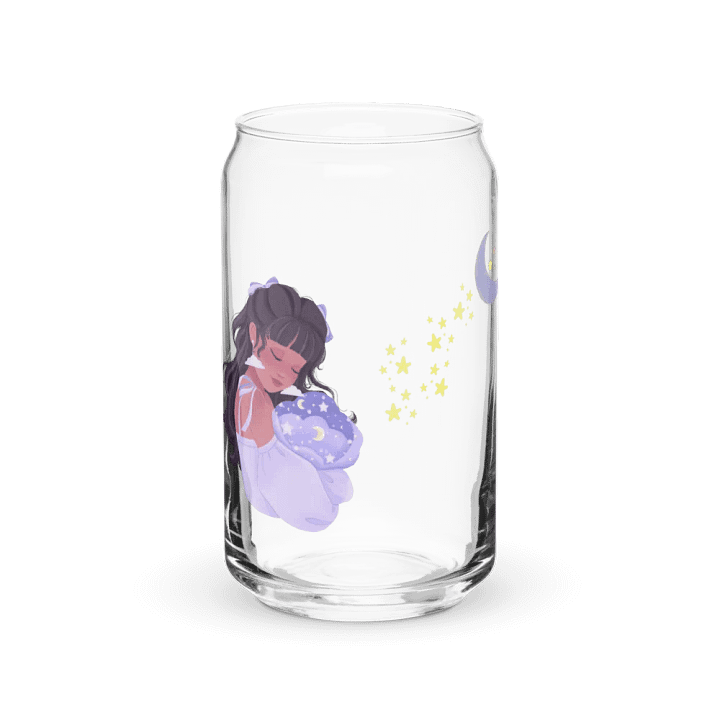 Moon Girly Print Glass Can Cup With Or Without Lid product image (2)