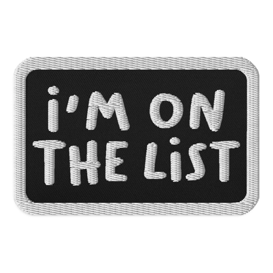 The List Embroidered Patch product image (1)