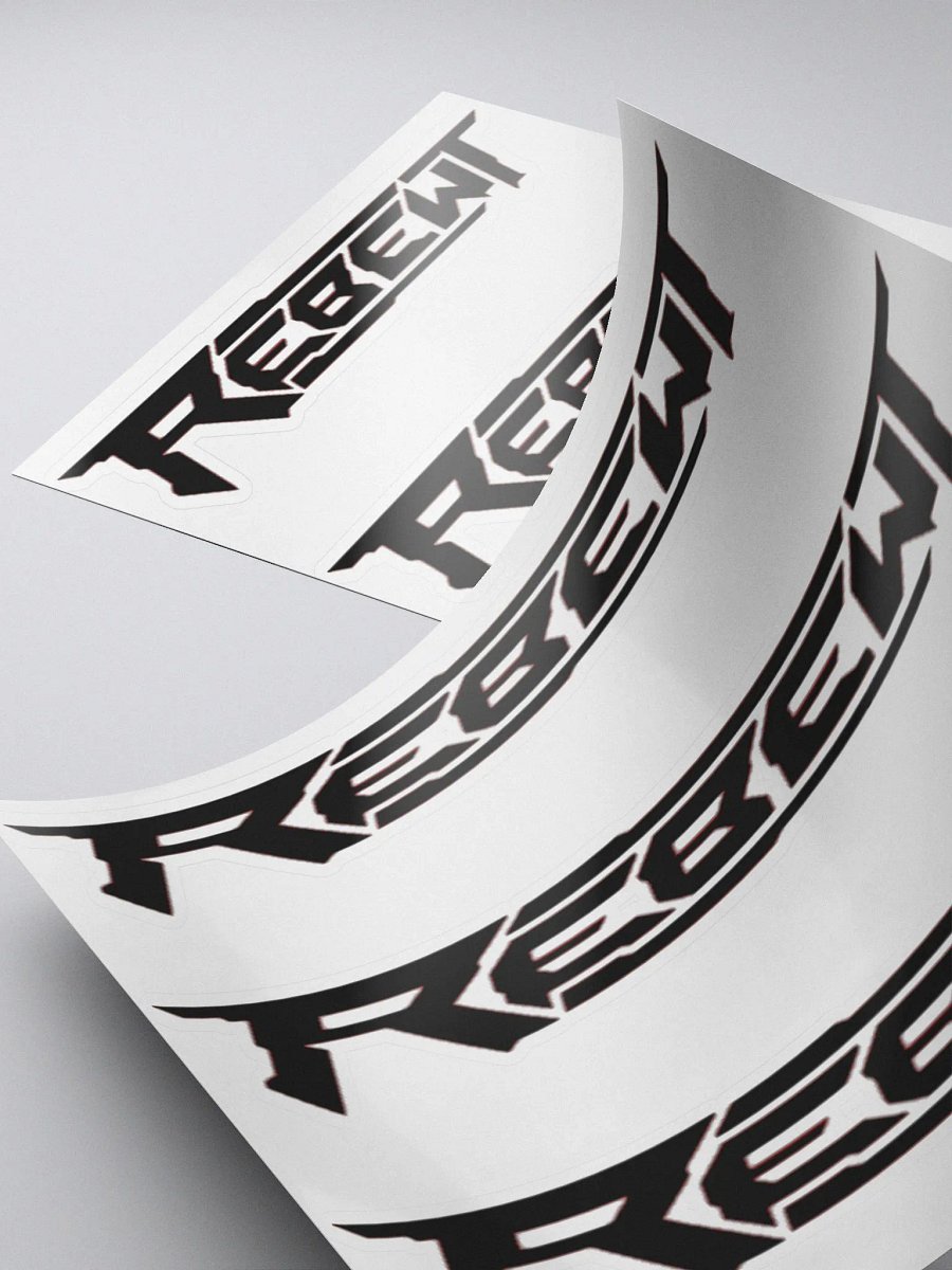 Black with red outline sticker product image (4)