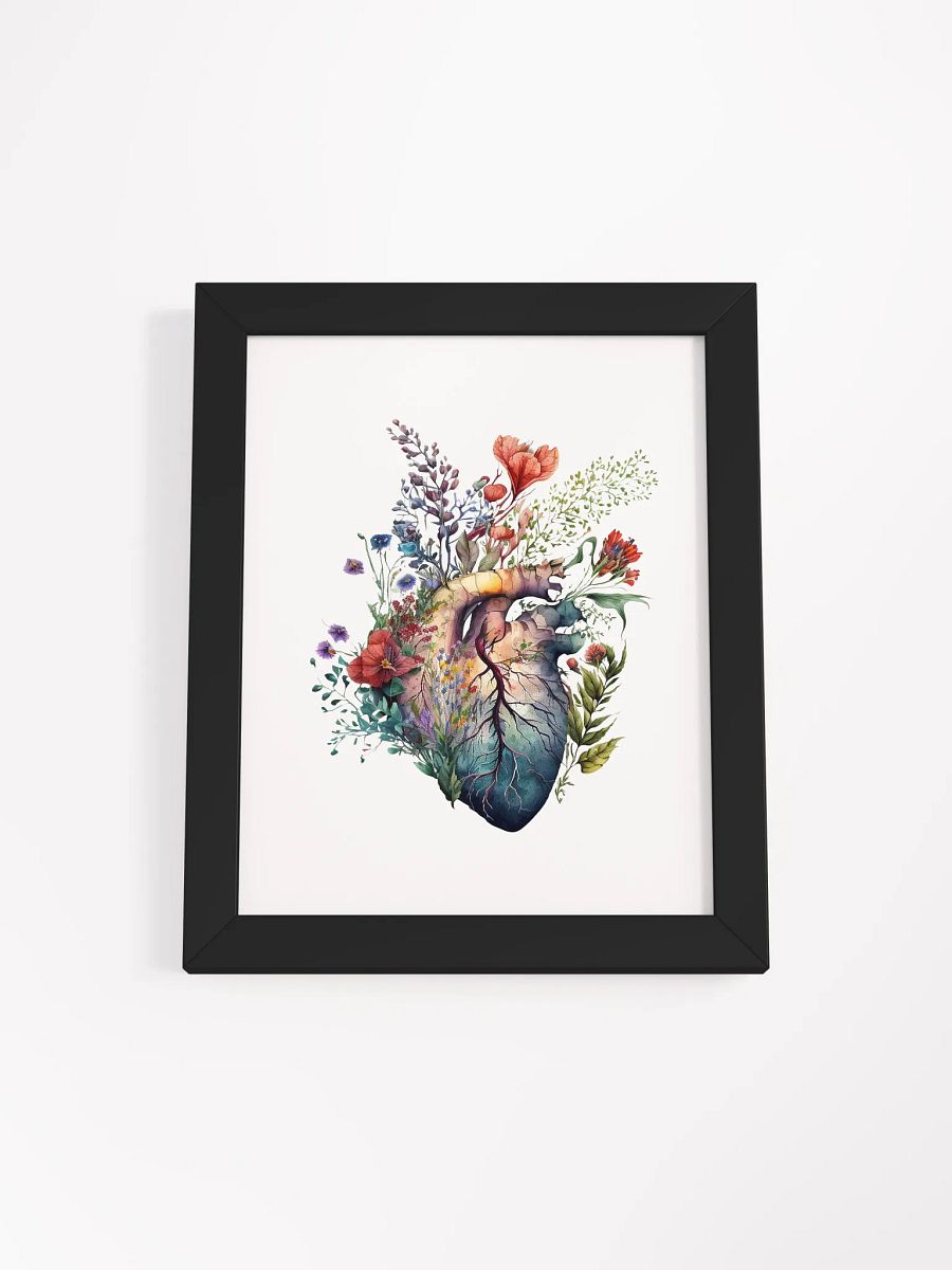 Floral Anatomy Heart Framed Print product image (7)