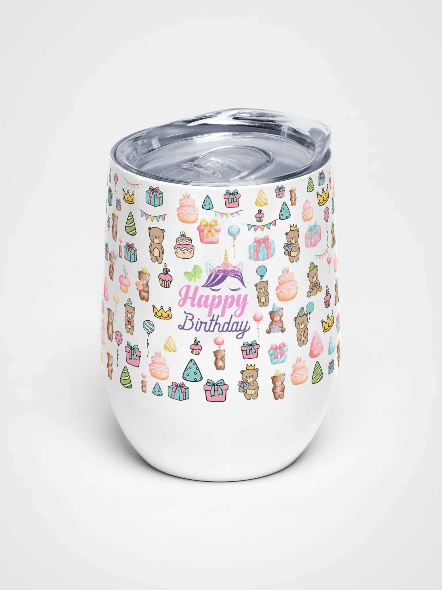 Festive Birthday Wine Tumbler product image (1)