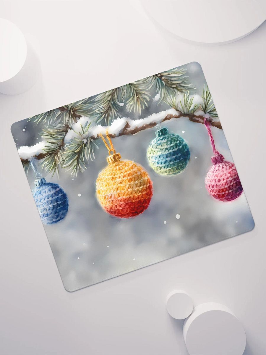 Crochet Yuletid Baubles, Gaming Mouse Pad, 2 Sizes product image (7)