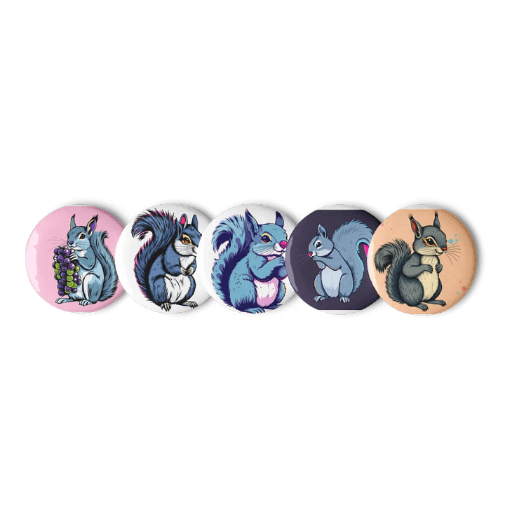 Grapeful Squirrel Pin Button Set product image (1)