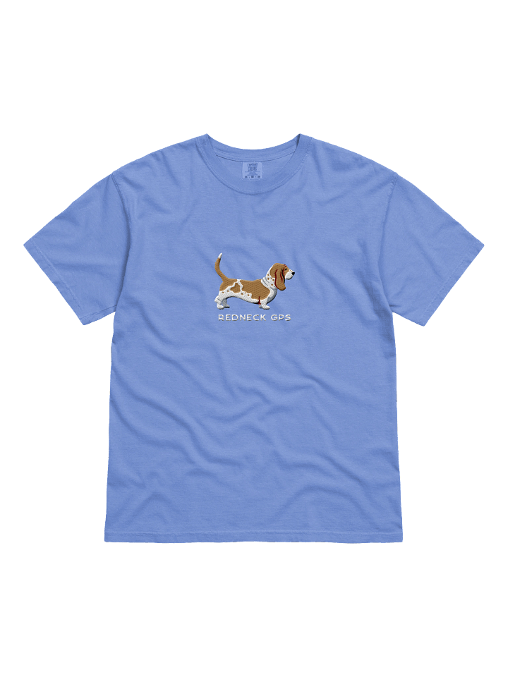 Redneck GPS T-Shirt(Embroidered) of a Basset Hound(Brown & White) product image (31)