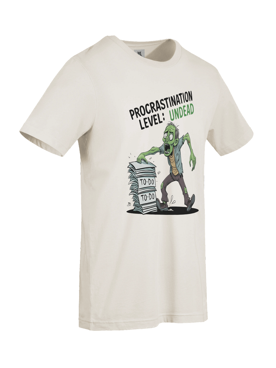 Women's Halloween Procrastination Level: Undead Zombie T-Shirt – Funny To-Do List Graphic Tee for Chronic Procrastinators product image (6)
