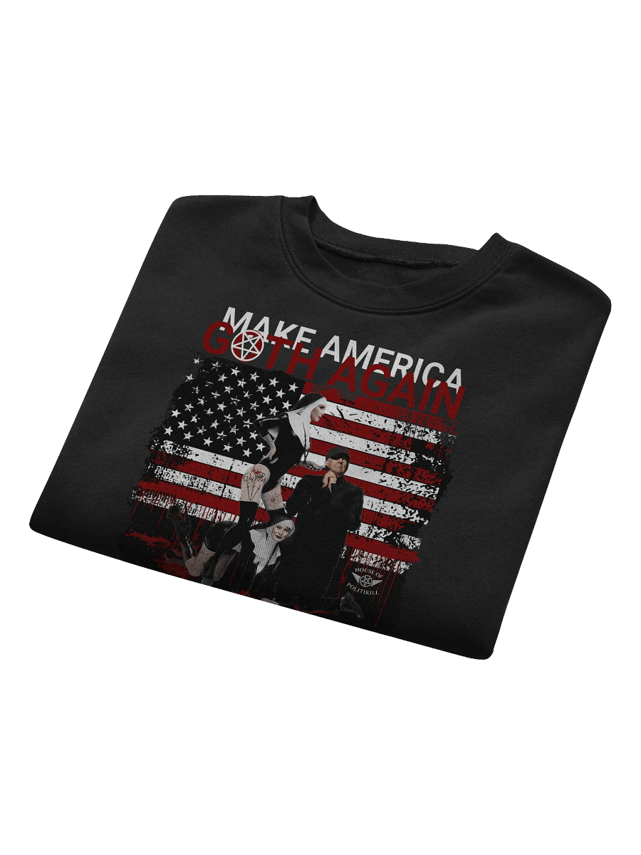 Make America Goth Again - Statement Cropped Fleece - Sacrilegious Gothic Design for Rebels product image (8)