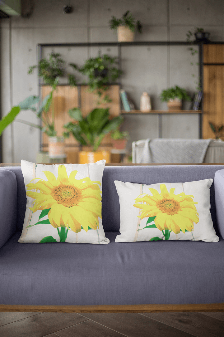 Sunflower Picture Throw Pillow Design product image (1)