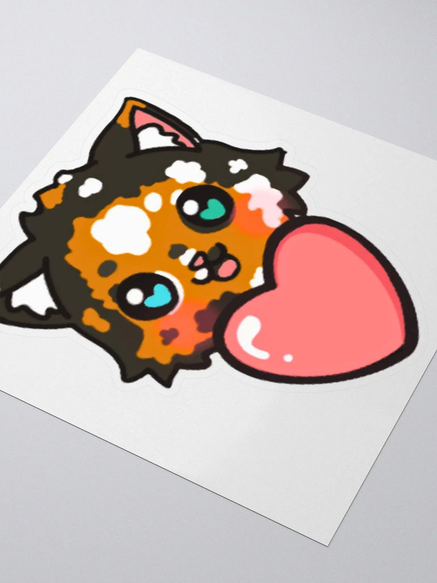 Kawaii Cat Hand-drawn Heart Sticker Set product image (8)