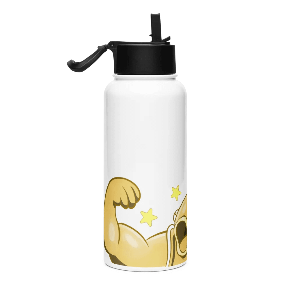 Gold Flexi Magi Stainless: 32 oz Straw Lid Water Bottle product image (4)