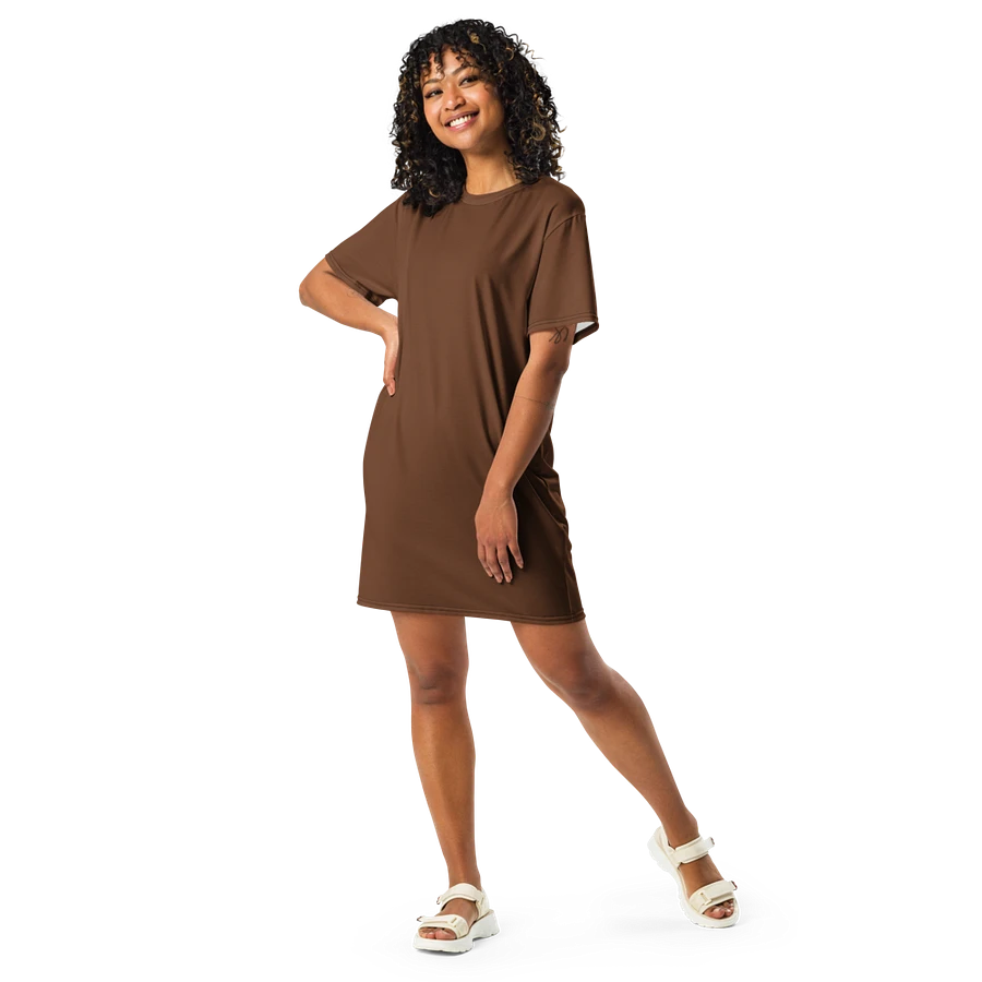 Earthly Elegance Mocha T-Shirt Dress product image (9)