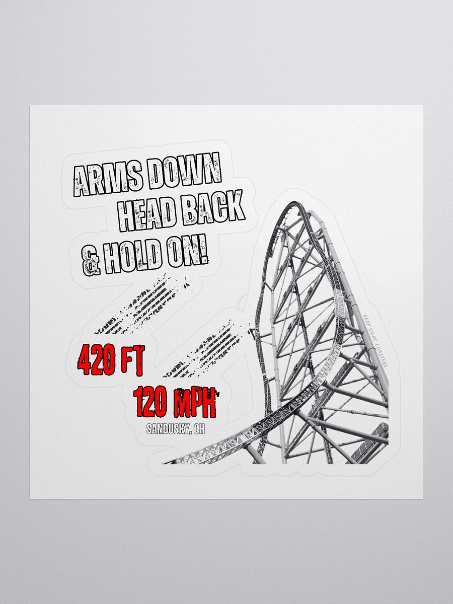 Arms Down, Head Back & Hold On - 420/120 Sticker product image (1)