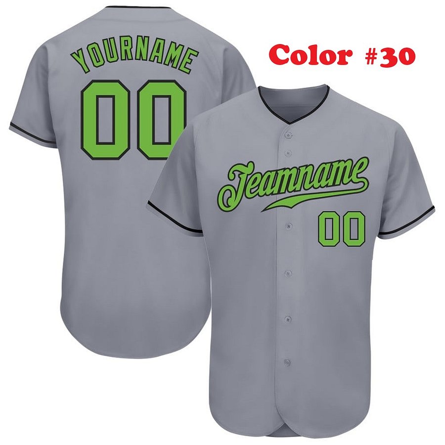 Authentic Baseball Jersey, Custom Baseball Jersey, Personalized Sport Jersey, All Color With No Lines product image (7)