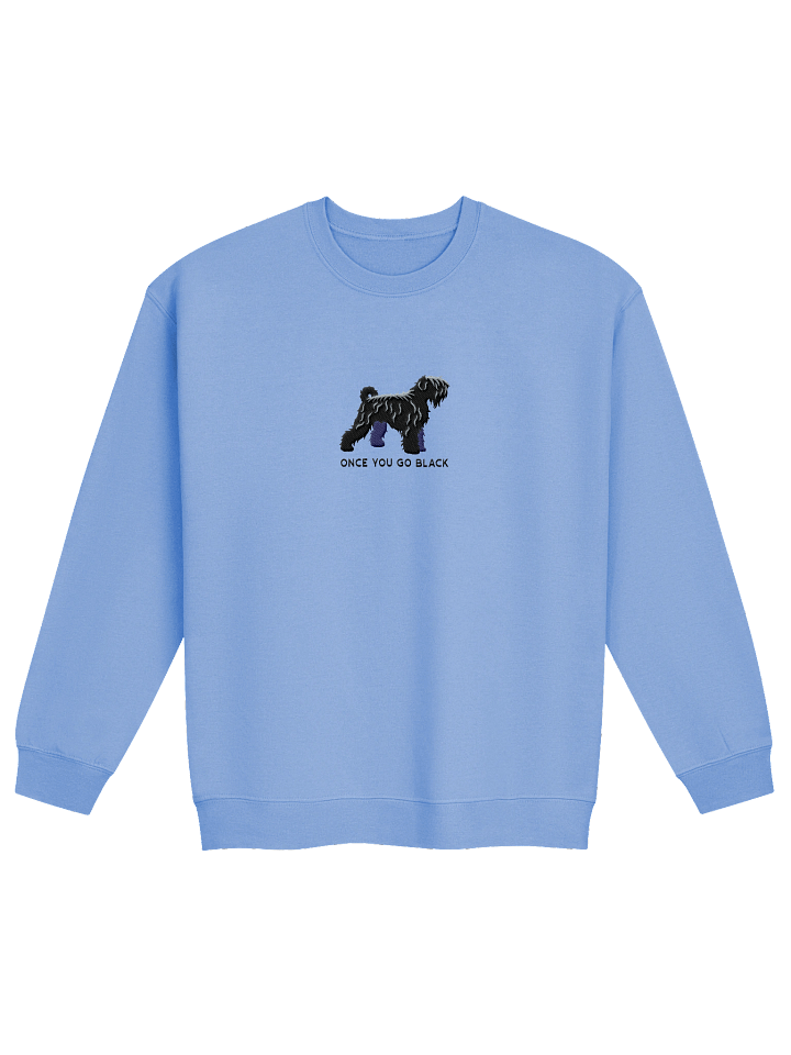 Once You Go Black Sweatshirt (Embroidered) of a Black Russian Terrier product image (13)