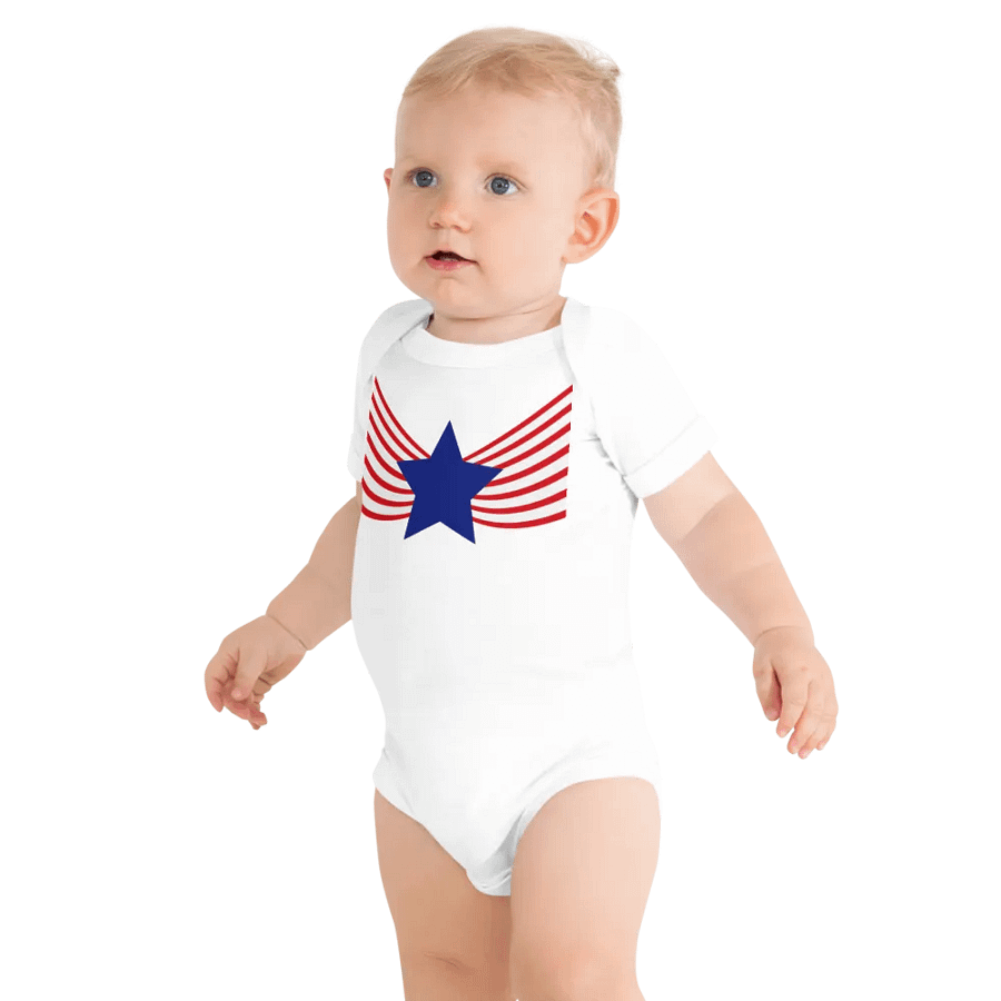 Stars & Stripes Smooth Angel Wings Onesie product image (5)