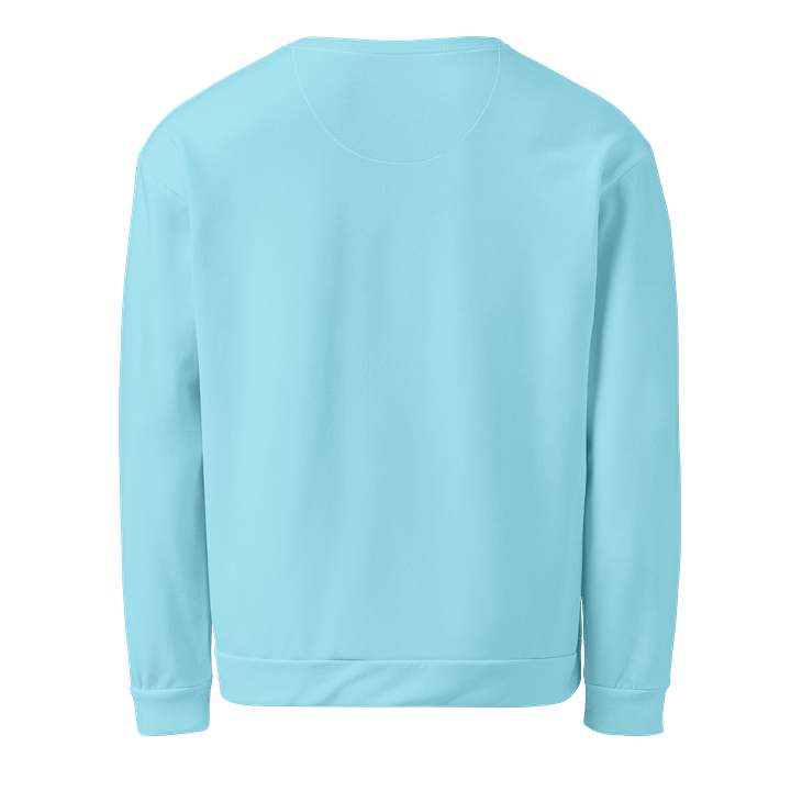 Light Blue Solid Color Eco Friendly Unisex Sweatshirt product image (2)