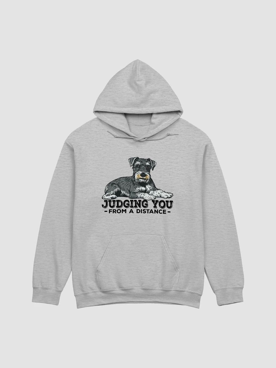 Judging You from a Distance Hooded Sweatshirt of a Schnauzer | Funny Hoodie for Schnauzer Paw-rents product image (26)
