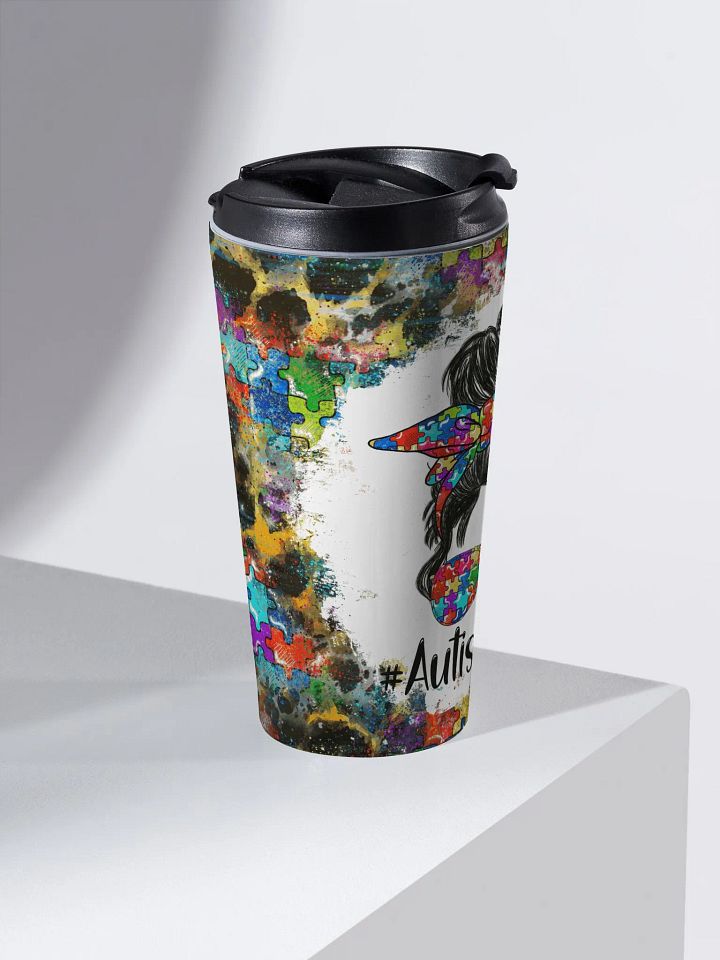 Autism Puzzle Mom Stainless Steel Travel Tumbler product image (2)