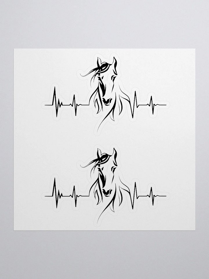 Horse Heartbeat Kiss Cut Stickers product image (1)