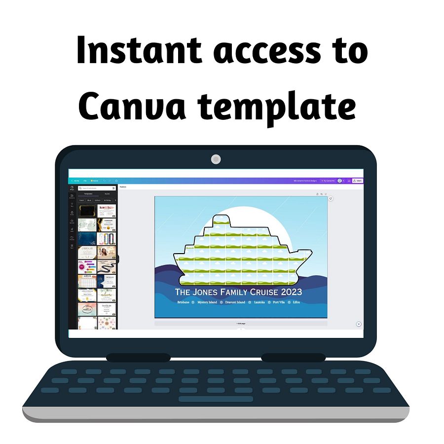 Cruise Ship Photo Collage Canva Template product image (4)