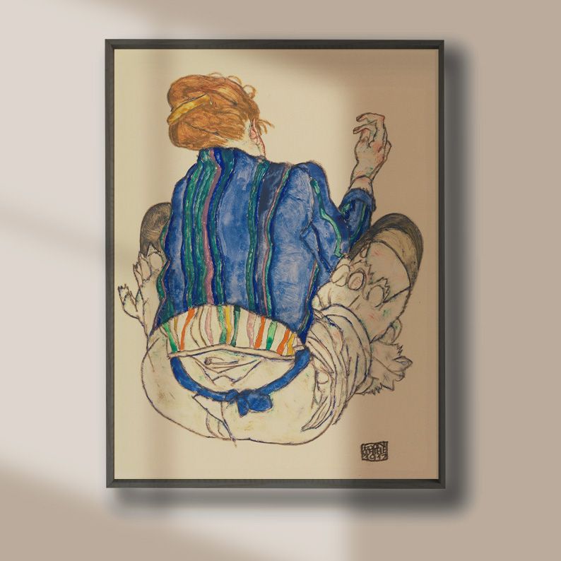 Seated Woman, Back View (1917) by Egon Schiele product image (17)