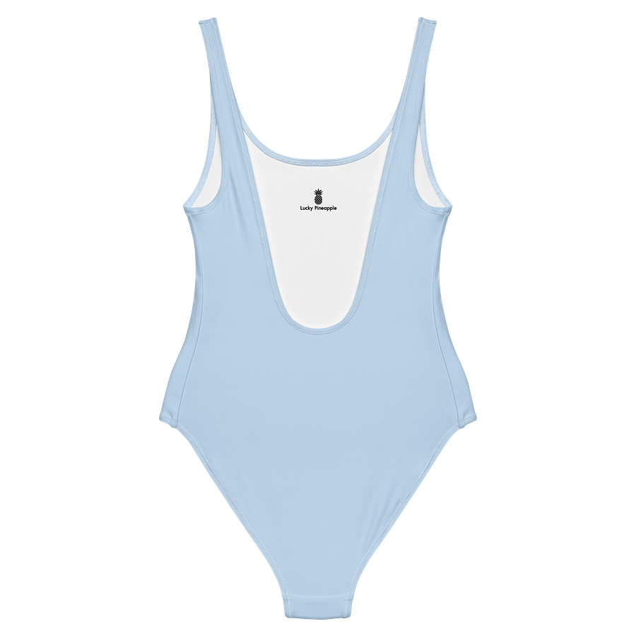 Baby Blue Solid Color Retro Inspired Women's One Piece Swimsuit product image (2)