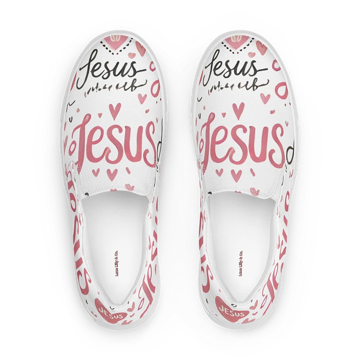 Jesus Is Love Women's Slip-On Canvas Shoes product image (1)