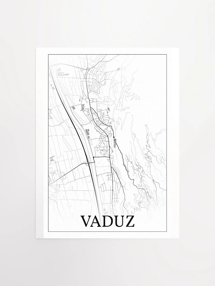 Vaduz, Liechtenstein, city map print product image (1)